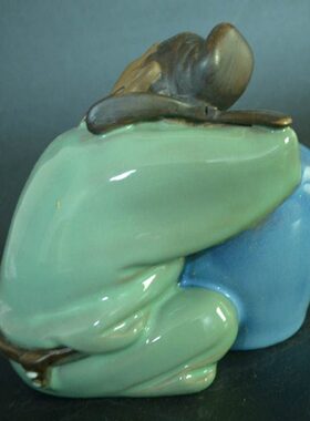 陶瓷工艺品人物摆件 太白醉酒 书房电视柜摆设饰品 石湾公仔李白