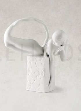 天蝎座！出口 北欧纯白色 创意陶瓷 星座 雕塑摆件 十二星座礼物