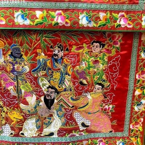 精品桌围金玉满堂八仙榕绣台围刺绣供桌布红桌裙横围包邮 - 图2