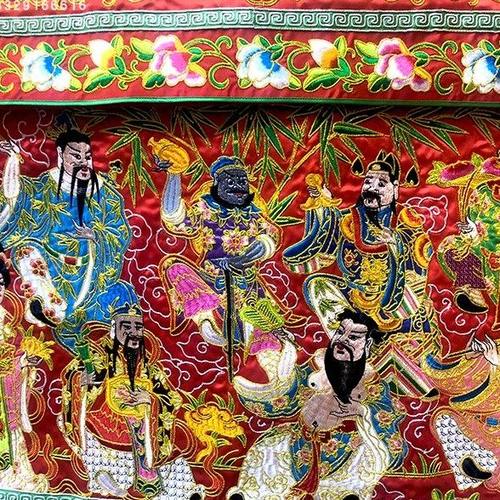 精品桌围金玉满堂八仙榕绣台围刺绣供桌布红桌裙横围包邮 - 图1