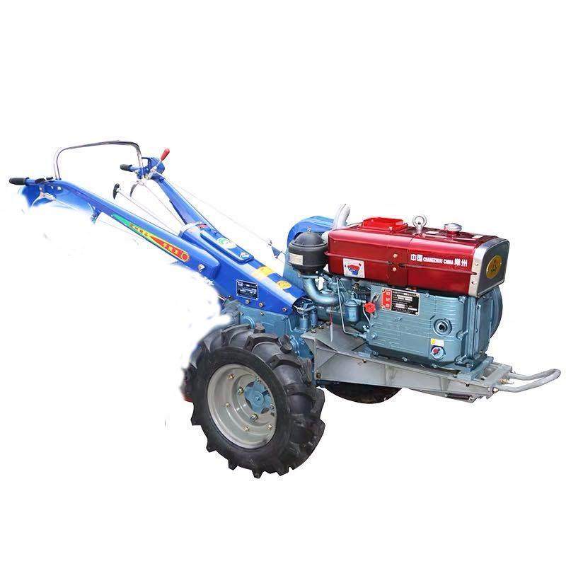 出口尼泊尔农用手扶拖拉机22HP柴油电启动冷凝散热28把刀片旋耕机 - 图3