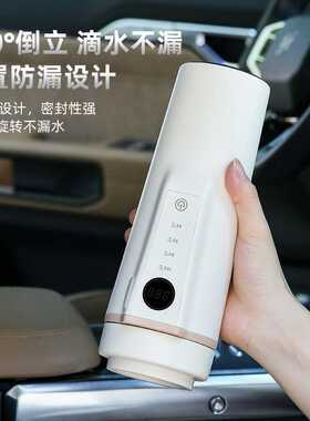 车载烧水壶便携式12V通用烧水杯迷你家用汽车小轿车电热杯