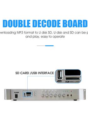 CABO/加宝USB-60W五分区公共广播定压功放背景音乐吸顶音箱功放