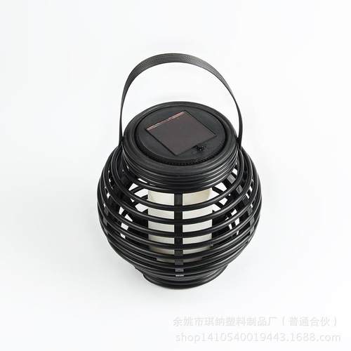 供应电子蜡烛吊灯茶室餐厅装饰灯具创意编织太阳能灯 - 图0