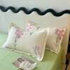 2024 new thickened brushed bedding four-piece set pure cotton spring and summer floral quilt cover bed sheet three-piece set