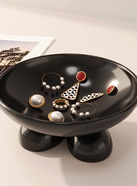 钥匙收纳玄关摆件入户进门口轻奢现代桌面高级感鞋柜茶几装饰