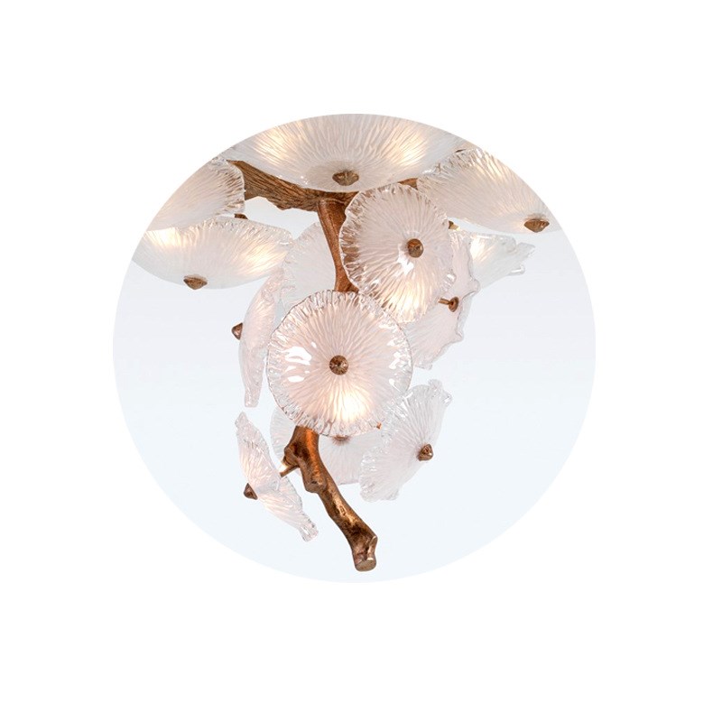 定制别墅旋转楼梯铜灯树枝吊灯 Serip酒店客厅卧室茶室中山灯具厂 - 图0