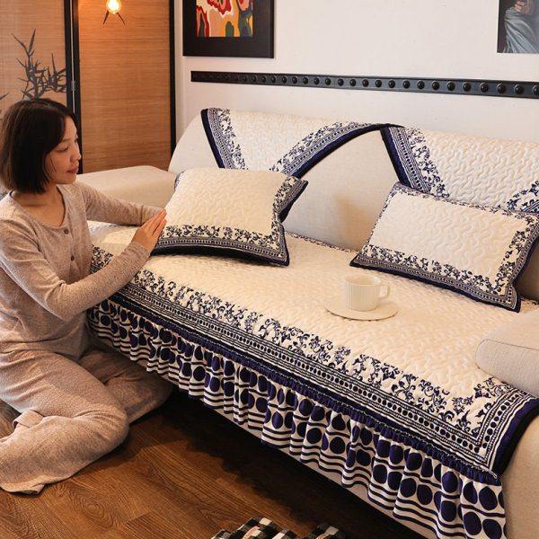 新中式高档沙发垫子四季通用防滑布艺坐垫套简约现代全包盖布巾罩,淘宝优惠券,粉丝福利购,淘宝优惠卷