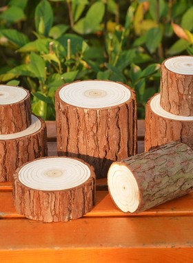 小木桩摄影拍照园艺木q柱木墩装饰道具展示底座摆件树桩原木头