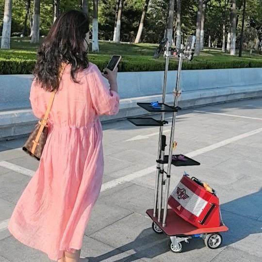 新款自动跟随直播车轻便小型可拆卸户外网红跟随车厂家直销直播车,淘宝优惠券,粉丝福利购,淘宝优惠卷