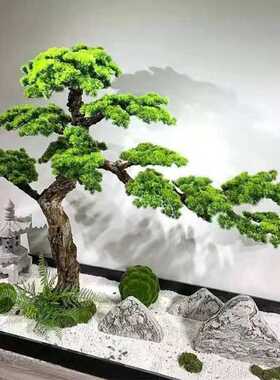 仿真迎客松树大型室内外造景假树装饰摆件大量 罗汉松仿真树