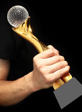 篮球铜高尔夫比赛足球金季度定做银员工秀优奖杯奖杯定制刻字