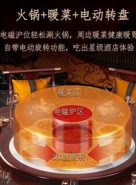 热菜板保温板加热板火锅炉饭菜保温板餐桌自动转盘暖菜板可