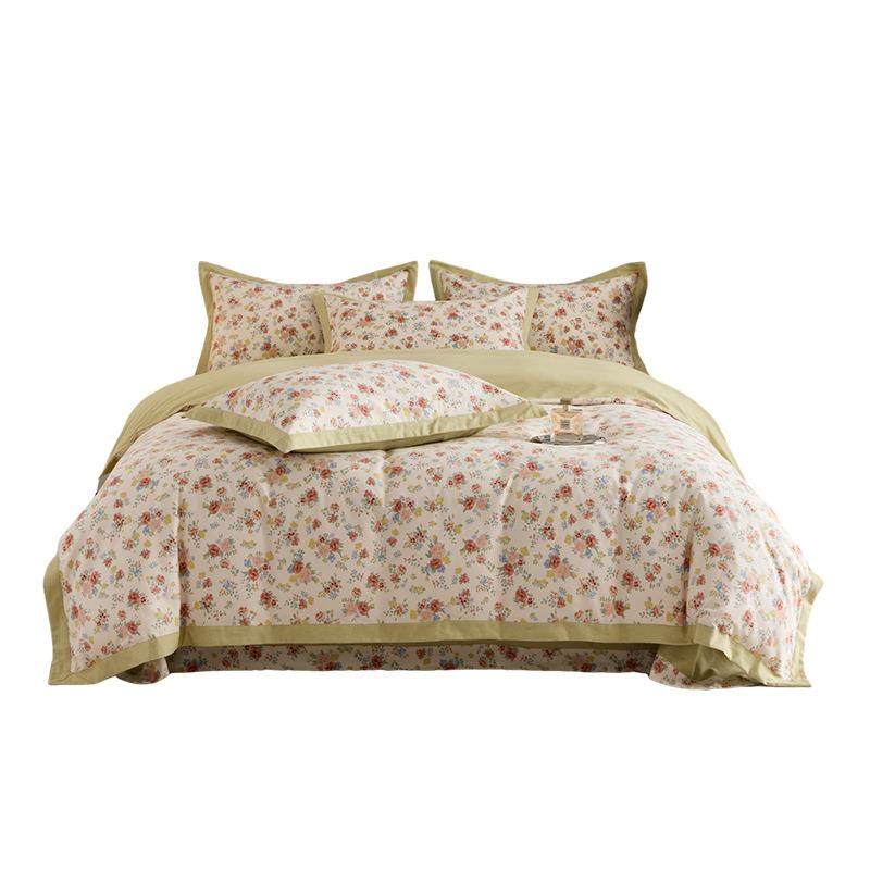 新款全棉超柔宽边精梳磨毛四件套床单款亲肤套件家用床品加厚保暖,淘宝优惠券,粉丝福利购,淘宝优惠卷