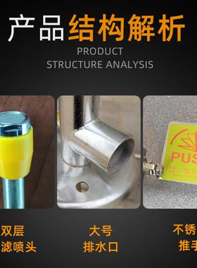 304不锈钢双口立式洗眼器紧急洗眼立式洗眼器