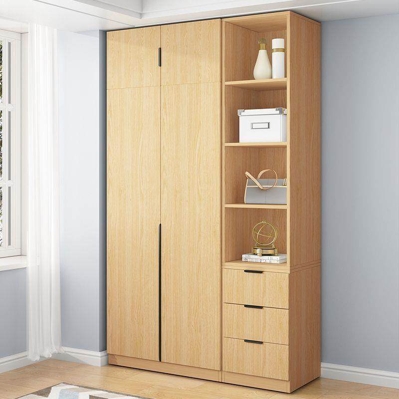 生态板全实木衣柜家用卧室出租房简易加厚背板对开门多功加深衣橱,淘宝优惠券,粉丝福利购,淘宝优惠卷