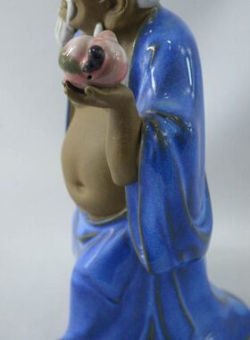 陶瓷工艺品 摆件 人物 家居酒柜装饰品摆件 现代 石湾公仔 东方朔