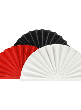 新中式现代简约白色扇形摆件x售楼处样板房间书柜软装饰品陶瓷摆