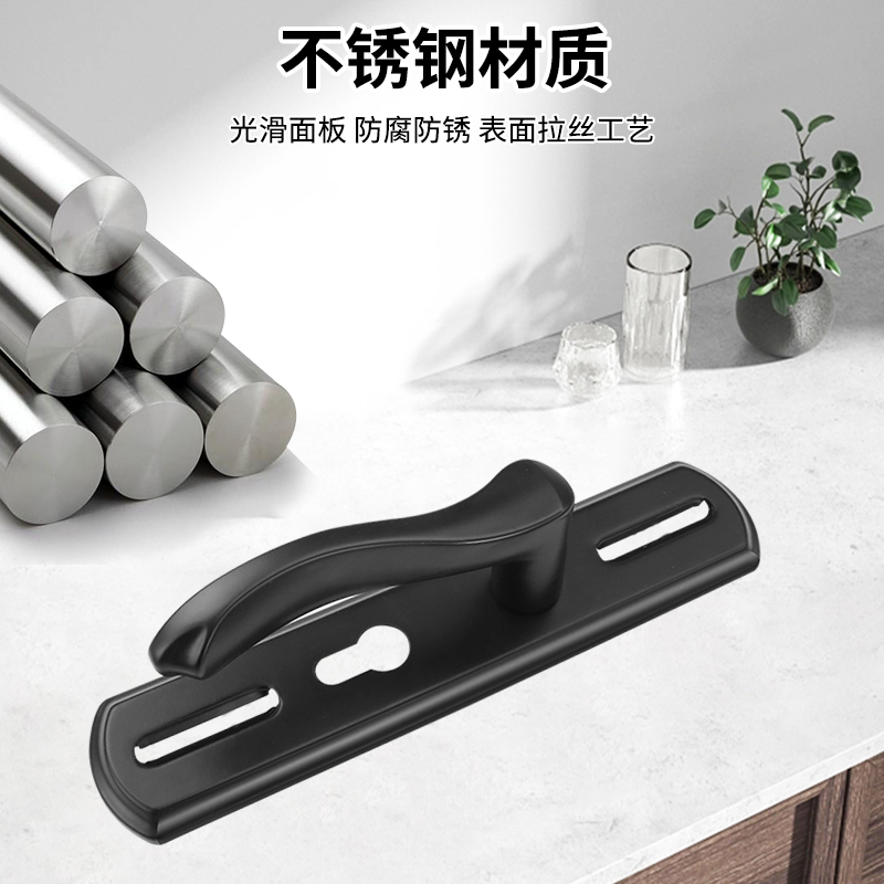 房门单舌锁换锁可调节插r芯锁化妆室免改孔快装门把手老式锁具门 - 图1