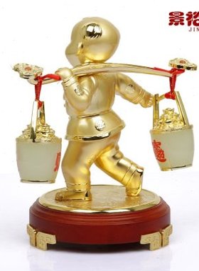 运财送财童子招财摆件办公室桌面装饰书柜摆设商务送礼送领导礼品
