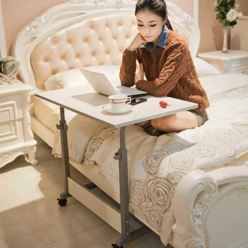 学生床边桌可移动床上书桌家用个人电脑写字桌升降学习桌子折叠小 - 图3