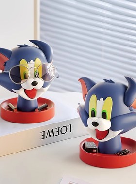 猫和老鼠眼镜支架摆件q眼镜摆放道具展示架放置架玄关钥匙收纳置