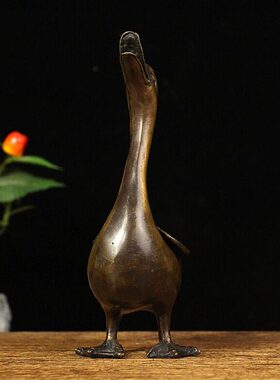 鸭子创意香薰炉仿古摆件摆设炉室内香薰香炉家居客厅装饰纯铜中式