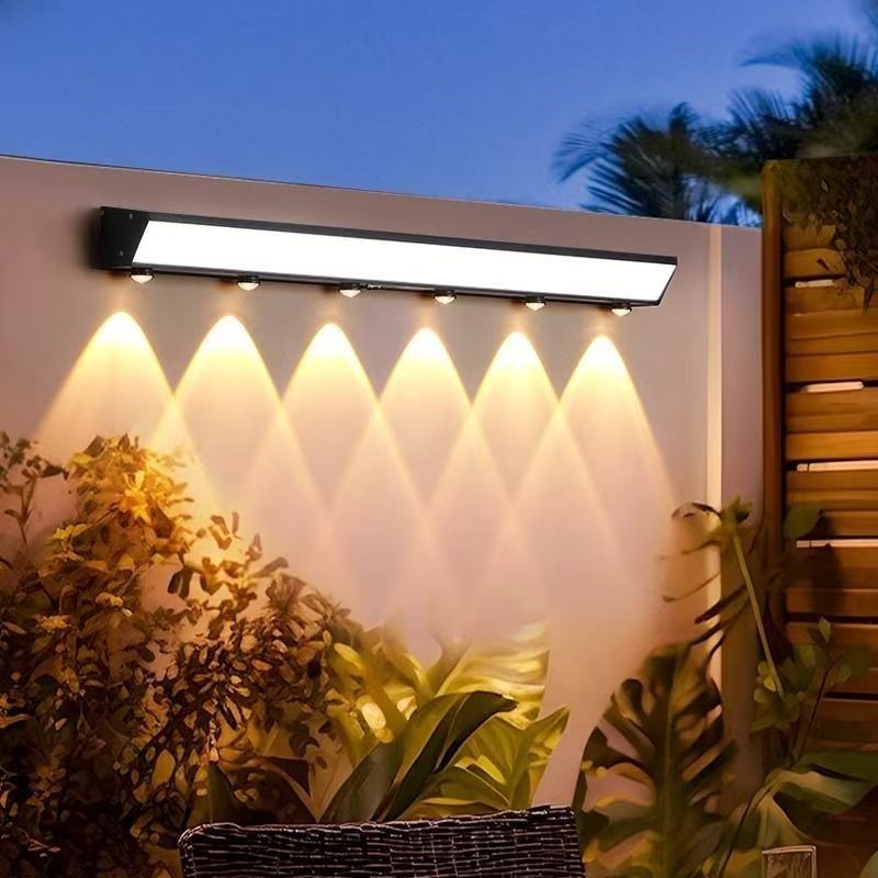 太阳能庭院灯户外防水别墅花园装饰长条J洗墙灯过道围墙景观灯壁,淘宝优惠券,粉丝福利购,淘宝优惠卷