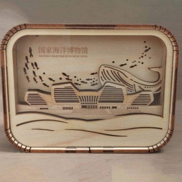 国潮木雕灯木质雕刻立体小夜灯国家海洋博物馆创意七夕文创礼物新,淘宝优惠券,粉丝福利购,淘宝优惠卷
