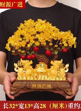 貔貅招财摆件一对家居q客厅聚宝盆办公商铺收银台开业礼品实用大