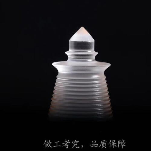 五台山大白塔磨砂水晶舍利塔装藏供养舍利子嘎乌盒菩提塔佛塔摆件 - 图1