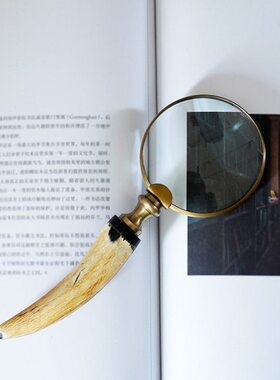 费灵家居进口手工复古风格样板间书房装饰放大镜摆件摆设长辈礼品