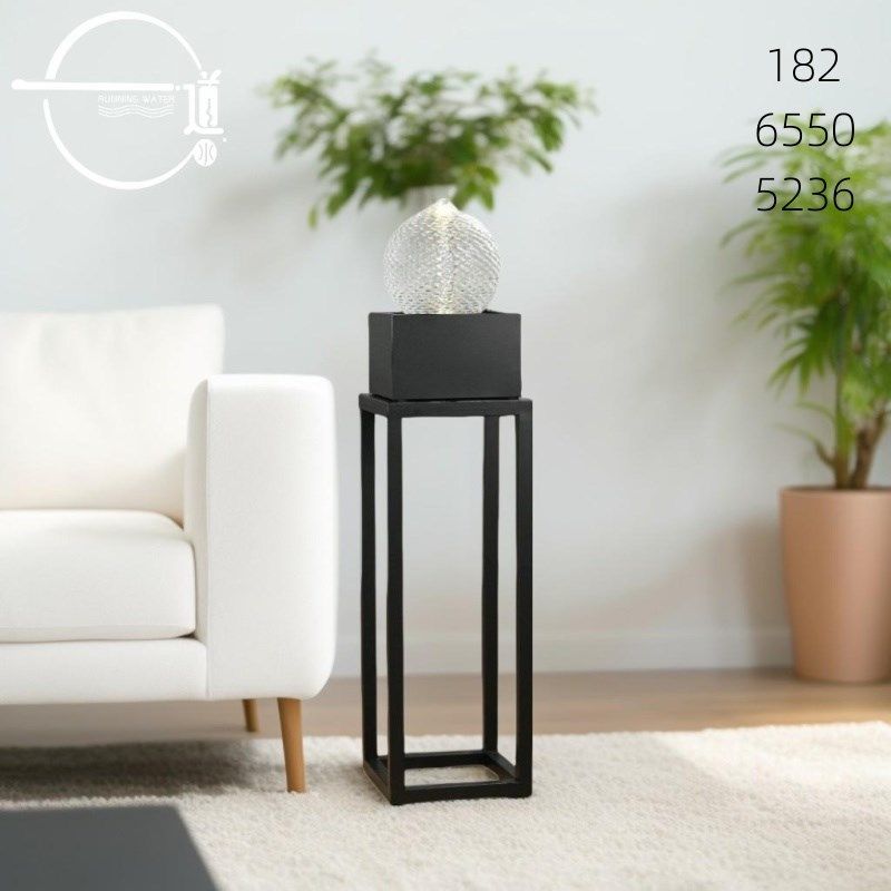 一道水招财客厅简约落地流水摆件现代轻奢水景加湿器开Y业乔迁送,淘宝优惠券,粉丝福利购,淘宝优惠卷