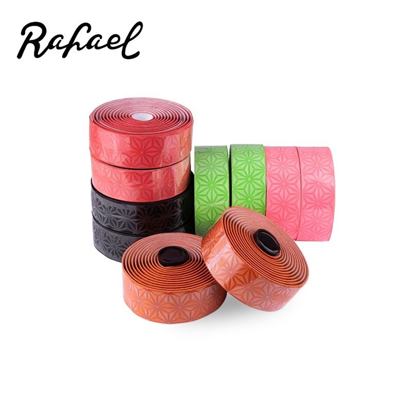 Rafaedl莱发公路车把带死飞自行车缠把皮质舒适防汗防滑菊花纹把,淘宝优惠券,粉丝福利购,淘宝优惠卷