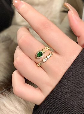 2025新款爆款古法招财铜钱币沙金戒指女轻N奢高级感旺财开口食指