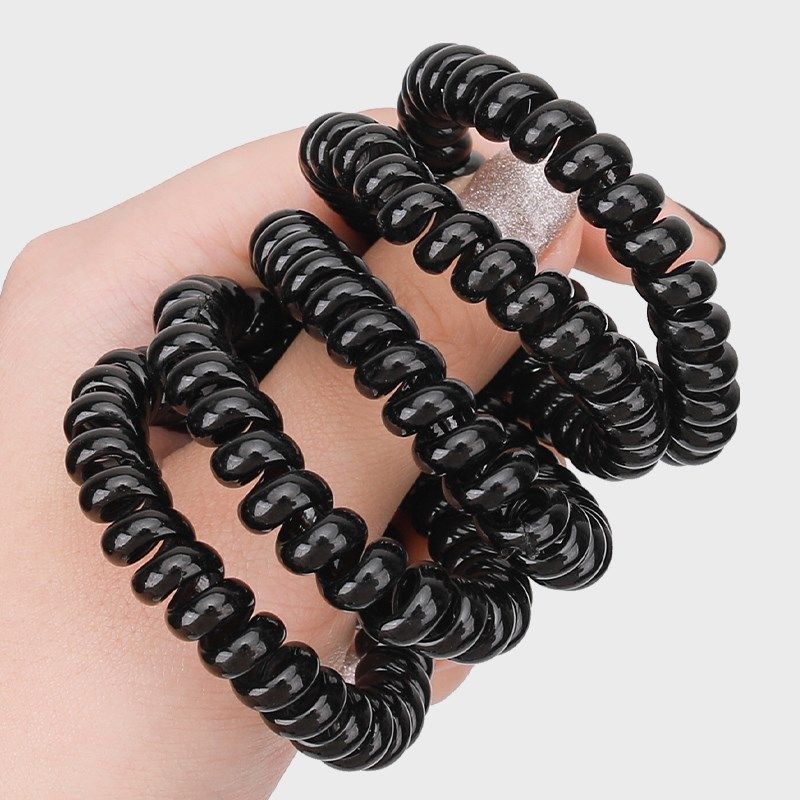 黑色百搭电话线发圈n女磨砂细粗款运动高级感扎头发发绳加粗橡皮,淘宝优惠券,粉丝福利购,淘宝优惠卷