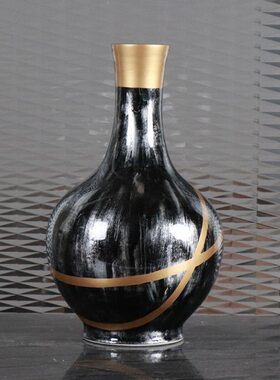 软装装饰摆件客厅新中式酒店创意售楼部现代前台玄关花器陶瓷摆设