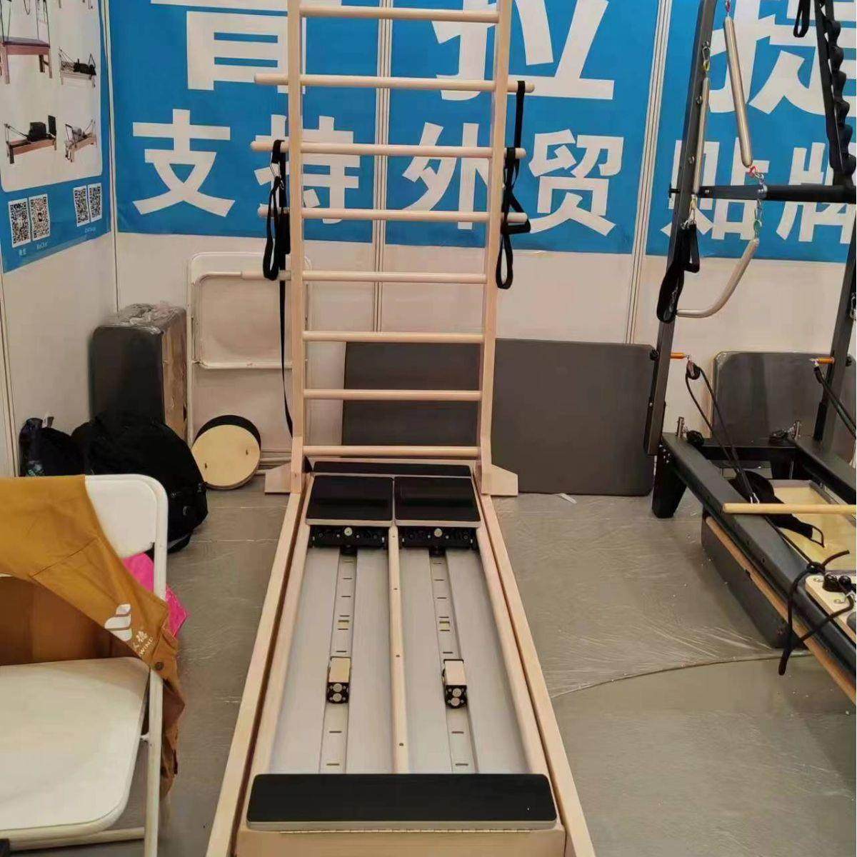 厂家供应普拉提白枫木双向核心梯床瑜伽馆滑动梯床大器械拉伸滑轨 - 图1