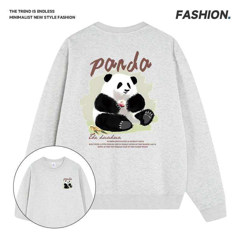 爆款简约2025秋季男女同款潮流印花情侣印花圆领卫衣时尚款