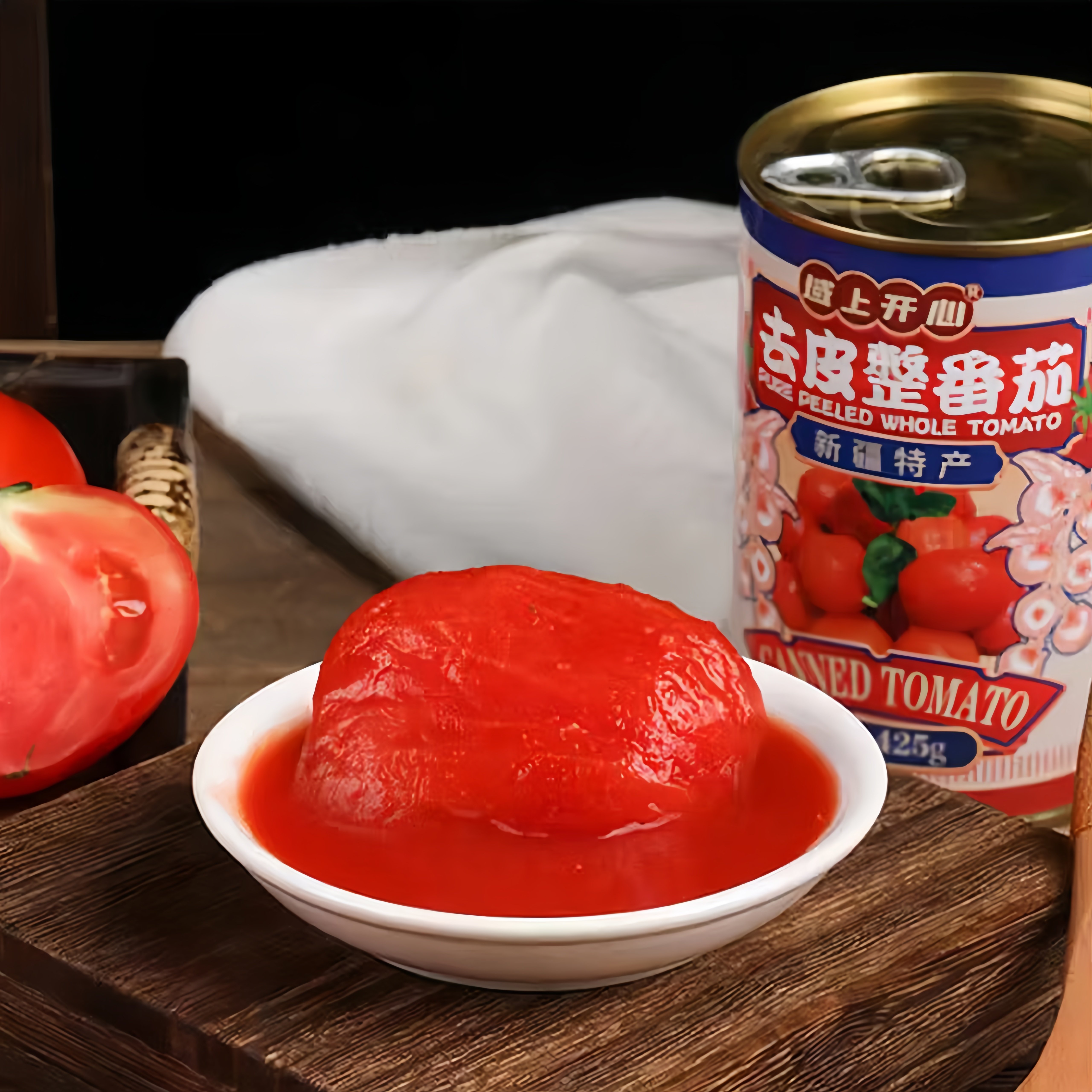 2025年新疆番茄丁番茄酱新鲜去皮整番茄罐头零添加425g罐域上开心,淘宝优惠券,粉丝福利购,淘宝优惠卷