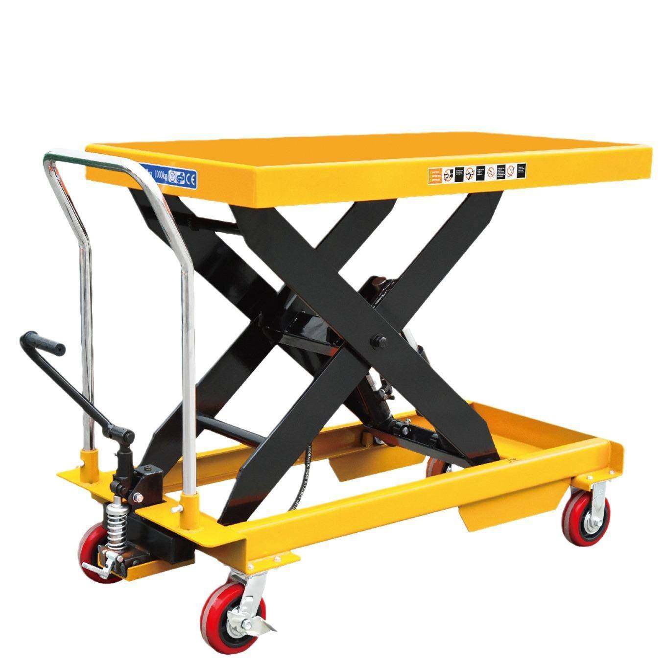 现货供应PTD2000大台面手动平台车2吨模具手推车移动液压升降平台,淘宝优惠券,粉丝福利购,淘宝优惠卷