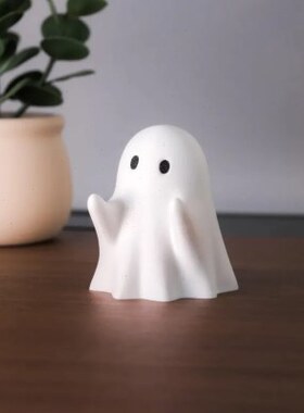 创意幽灵笔架办公家居桌面可爱小摆件树脂摆件万圣节送礼创意礼物