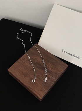 choker少女细项链项圈日韩纤细复古间隔小珠短款颈链锁骨链X148