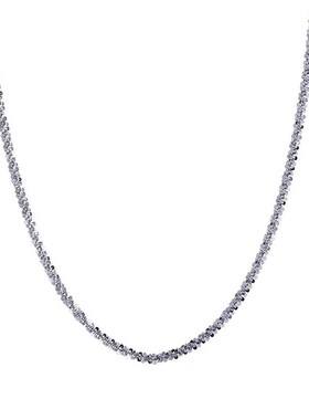 s925纯银波光粼粼饰q品项链女百搭菜花高级感锁骨链满天星项饰配