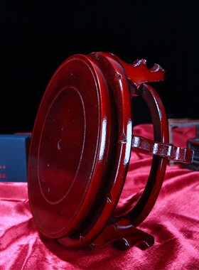 可旋转底座实木托架圆形摆件花瓶奇石头鱼缸花盆景底托增高木座垫