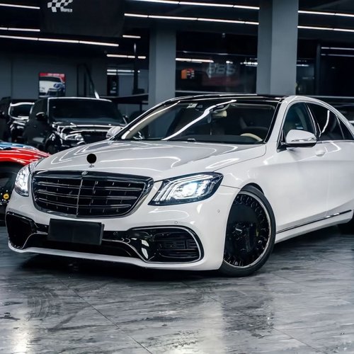 适用奔驰S级W222S320S350改装S63S65AMG大包围前杠后杠迈巴赫中网 - 图3