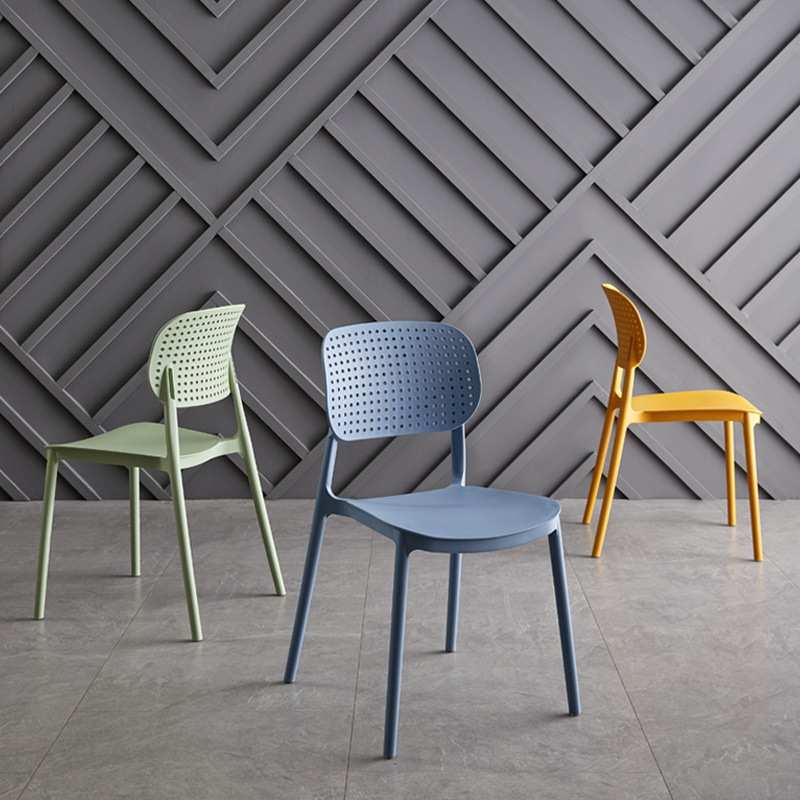 塑料椅子靠背餐桌椅加厚简约现代胶凳子书桌学习家用北欧餐椅餐厅 - 图0