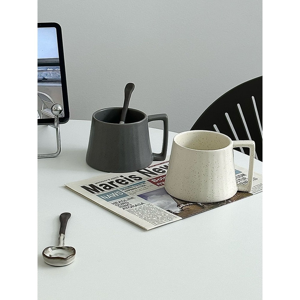 复古咖啡杯ins风下午茶陶瓷杯网红餐厅杯子马克杯带勺家用办公室,淘宝优惠券,粉丝福利购,淘宝优惠卷