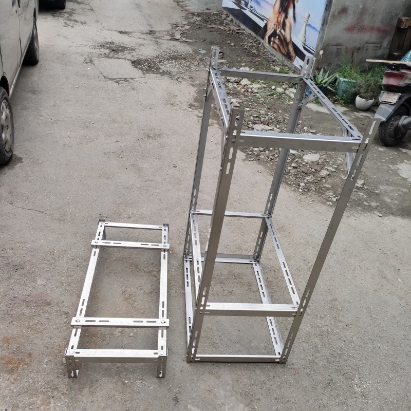 家用中央空调外机支架不锈钢空间落地多层叠放防震定制可调托架 - 图3