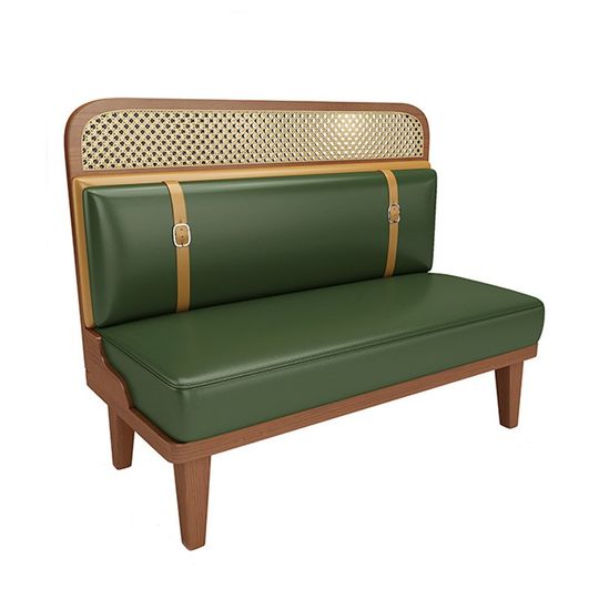 定制西餐厅实木编l藤卡座沙发餐厅茶餐厅火锅店商用咖啡厅桌椅组